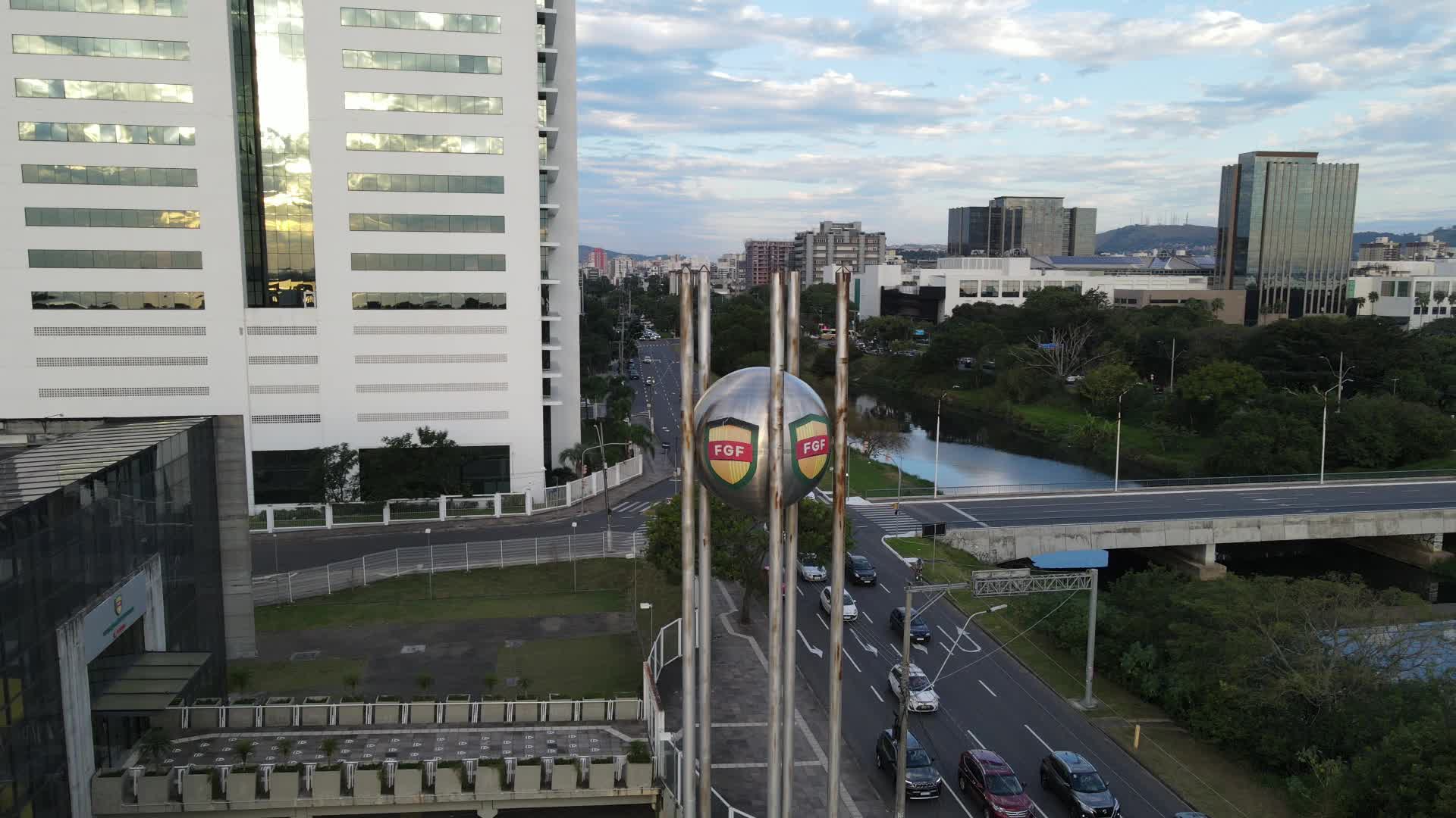 Monumento da Federação Gaúcha de Futebol GF no Centro Administrativo