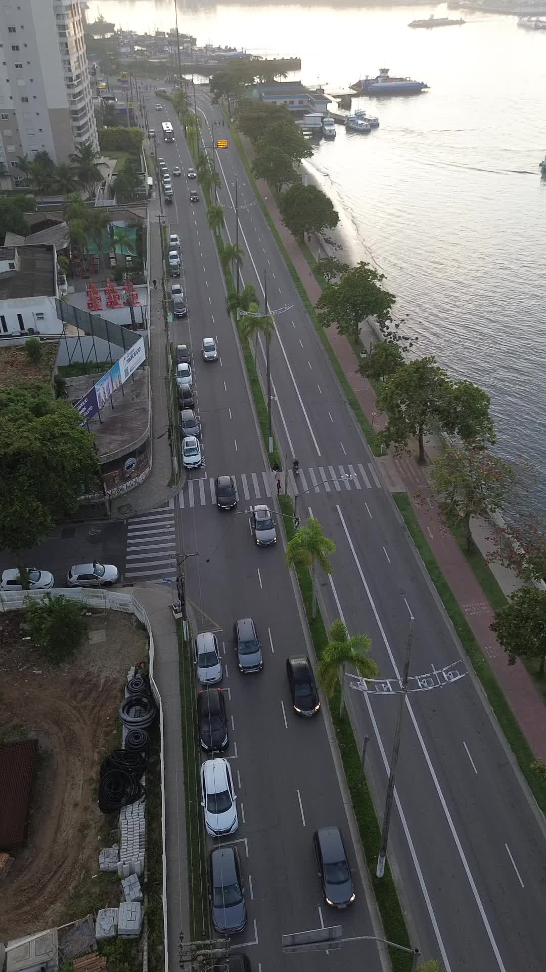 Caminho da fila da balsa 