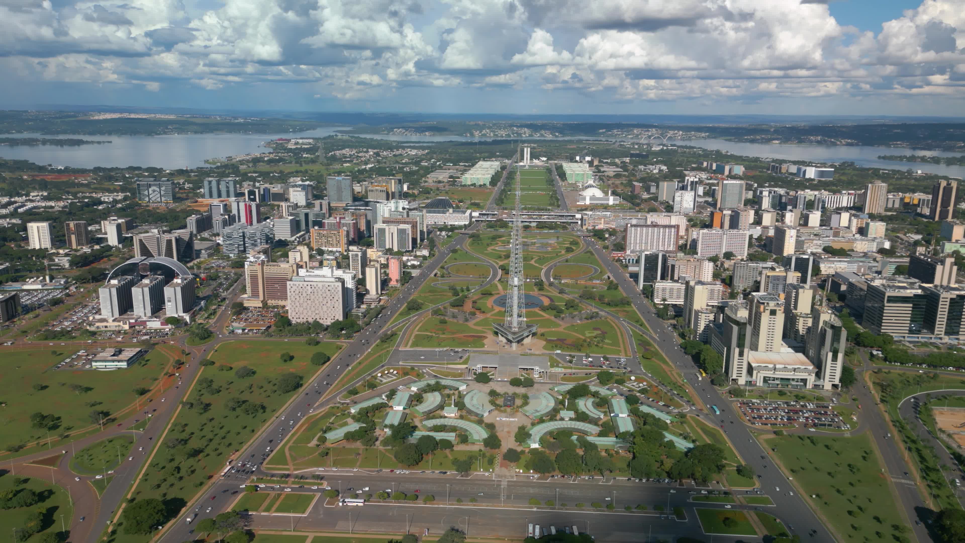 Eixo Monumental de Brasília visto do alto