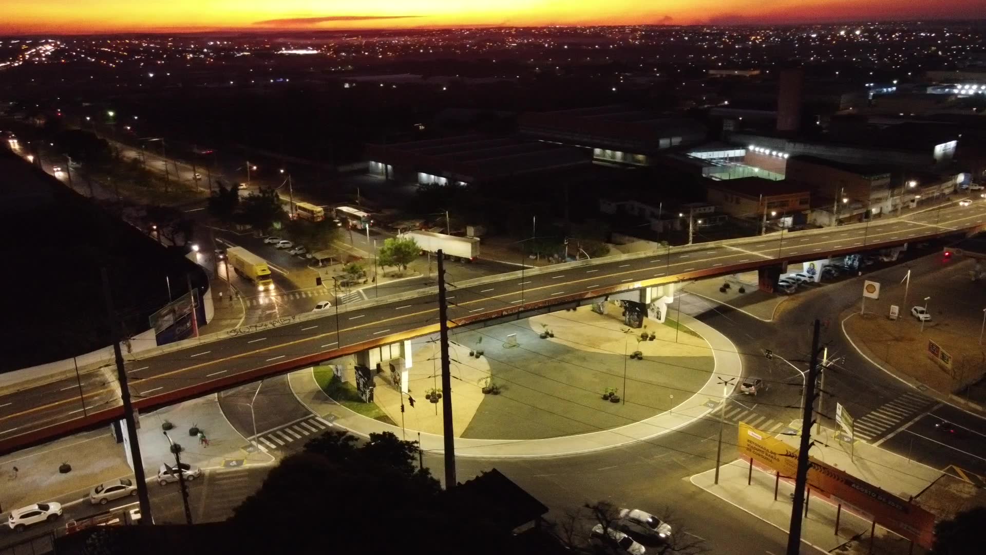 Por-do-sol em Teresina no viaduto Firmino Filho